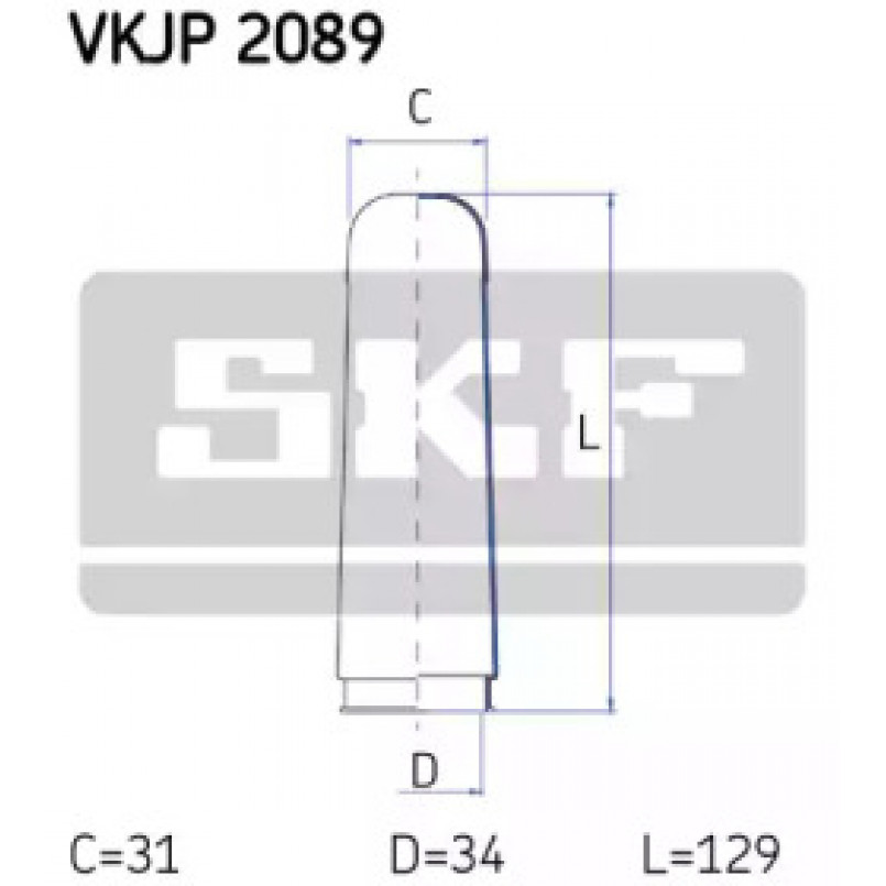 VKJP 2089 SKF - Пильовик привідного валу